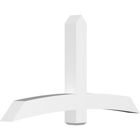 Ekena Millwork Bellingham Architectural Grade PVC Gable Bracket, 72"W x 39"H x 6"D x 6"F, 13/12 Pitch GBP072X39X0606BEL00